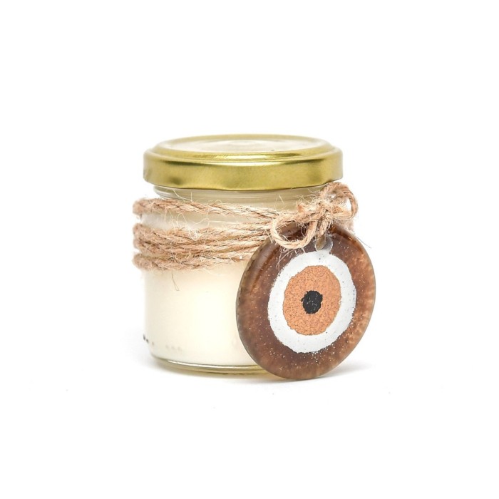 Φυτικό αρωματικό κερί σόγιας ''Καλλίστη'' με μάτι καφέ 106ml 'Carrot Cake'' 6x6,5